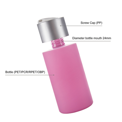 300ml Soft Touch Finish Plastic Shampoo Bottle With Electroplated Disc Cap